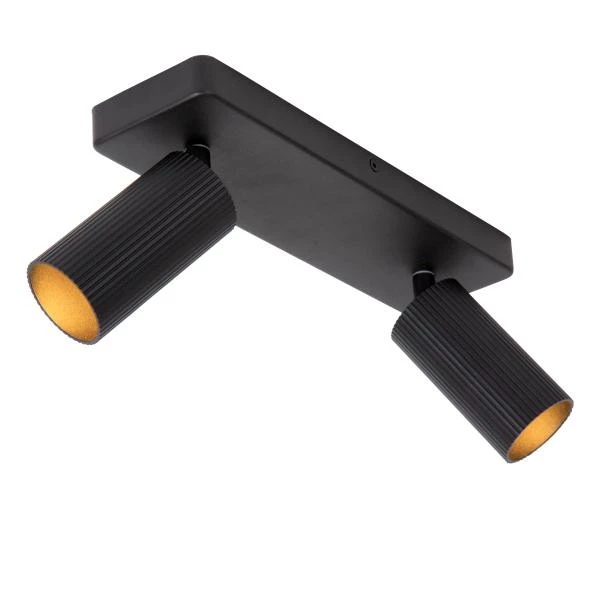 Lucide CLUBS - Ceiling spotlight - 2xGU10 - Black - detail 4